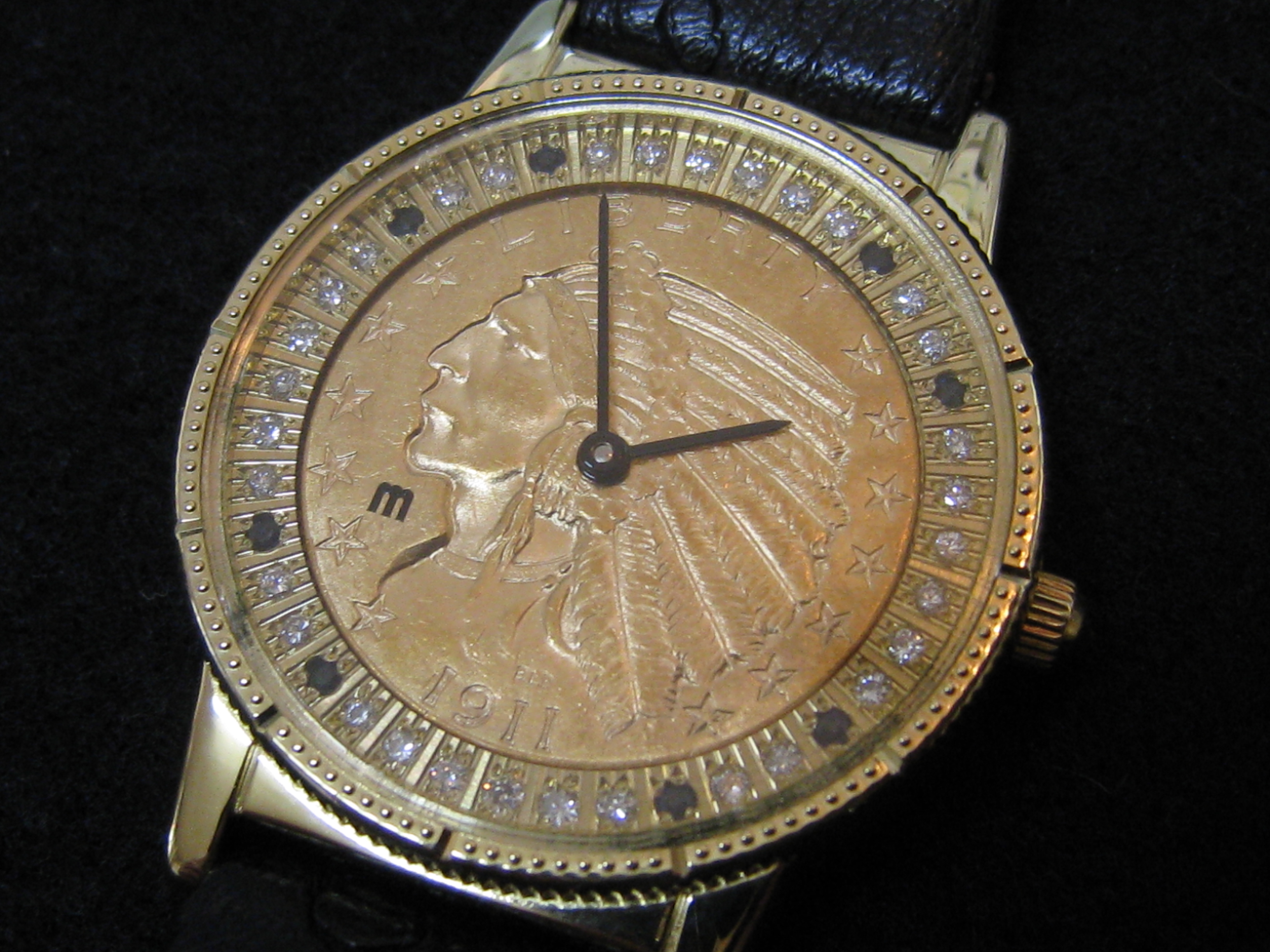K18インディアンコイン ウォッチ 腕時計 買取りさせて頂きました 